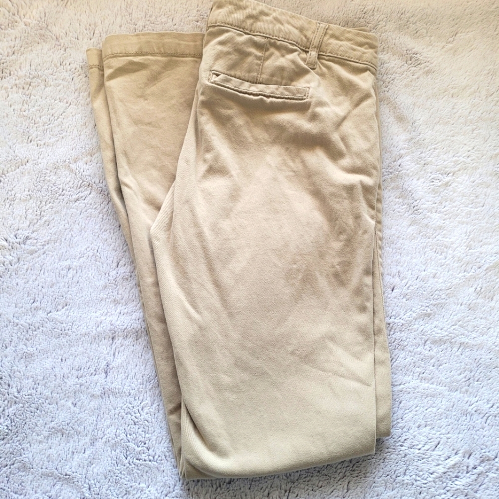 Khaki Classic Twill Women's Pants - Size 6
